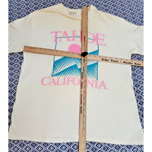 Vintage Tahoe California  T-Shirt Men's Size L 42-44 Single Stich - Picture 5 of 16